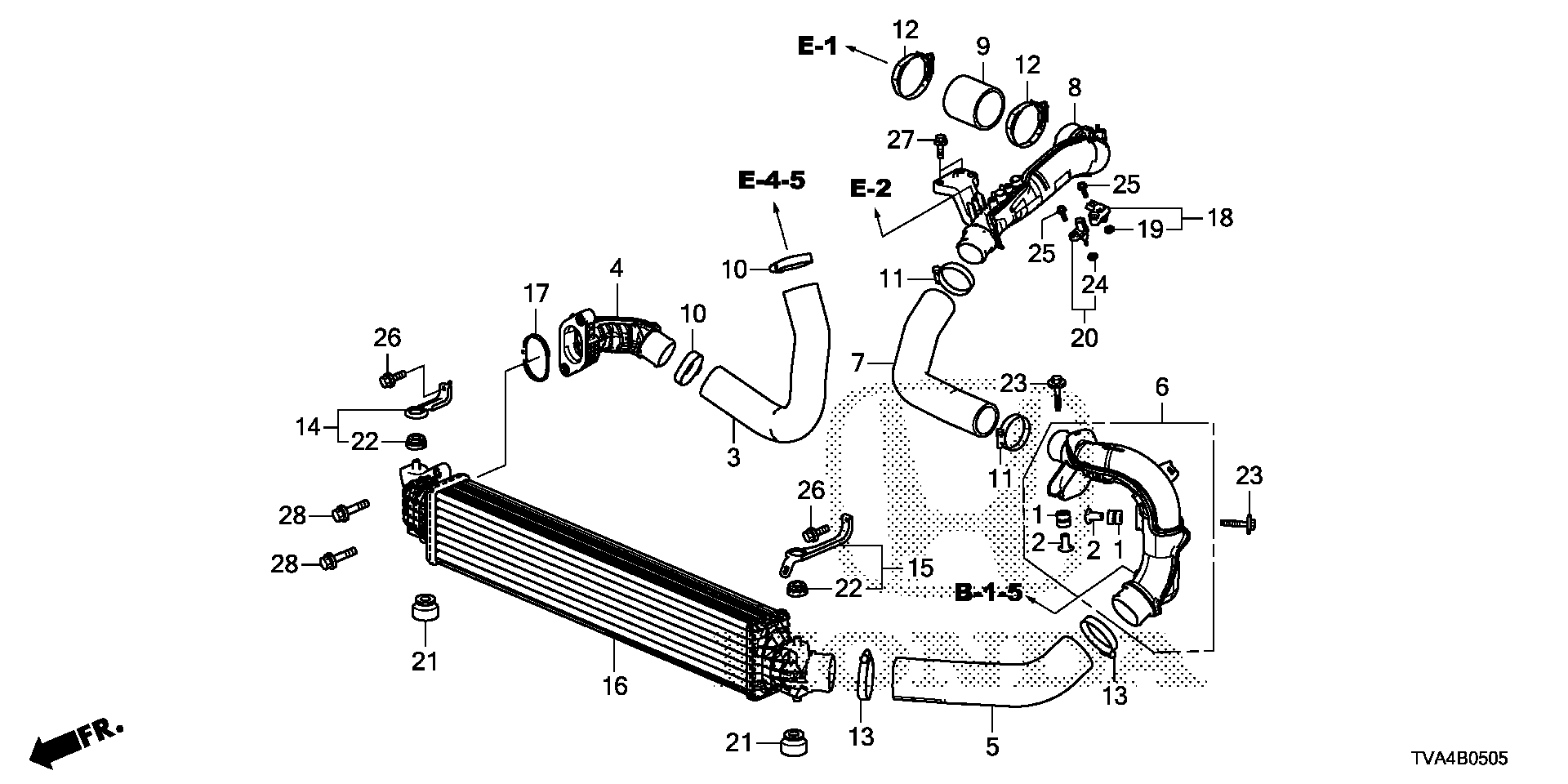 Honda Accord Pipe, Intercooler In. Cooling - 17282-6A0-A01 | Honda ...