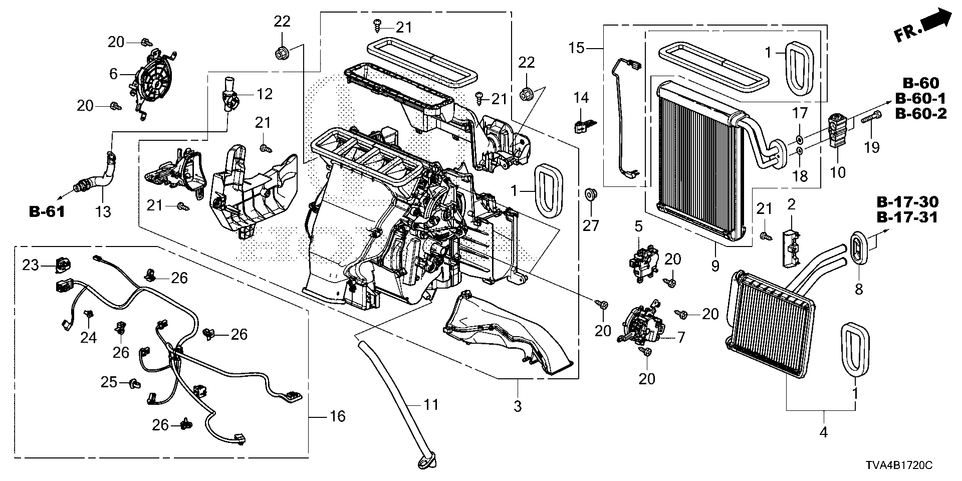 Diagram HEATER UNIT for your Honda Accord  