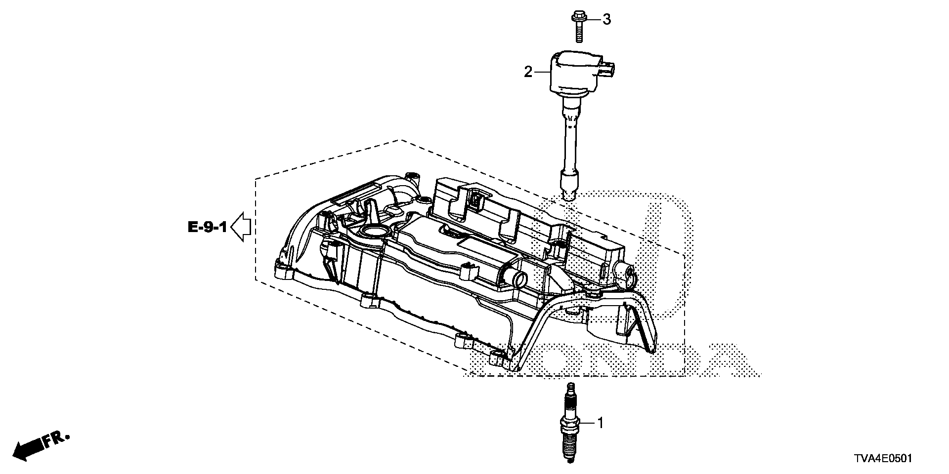 Full size assembly image of PLUG TOP COIL@PLUG (2.0L) (1/1)