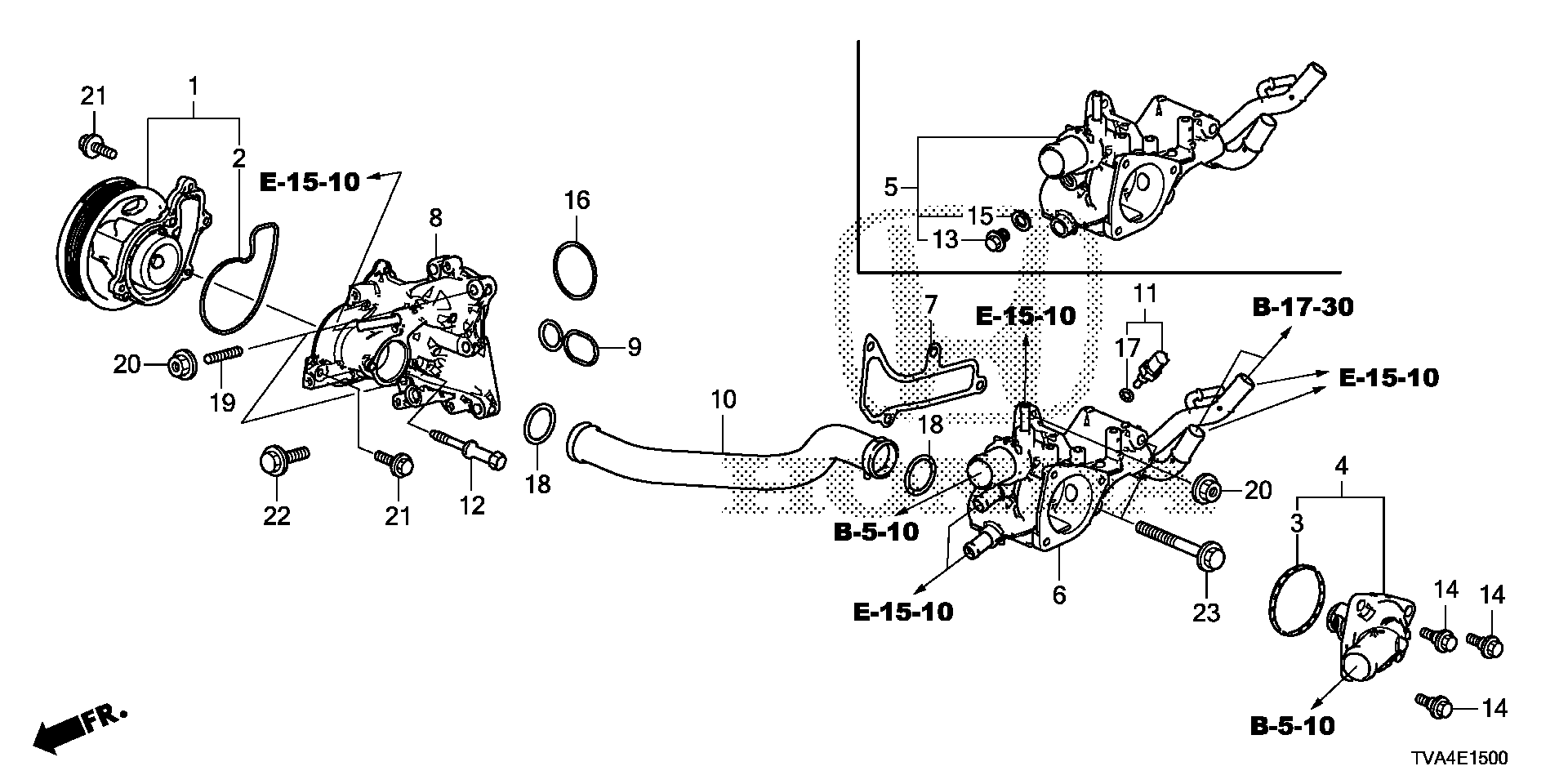 Diagram WATER PUMP (1.5L) for your 2021 Honda Accord   