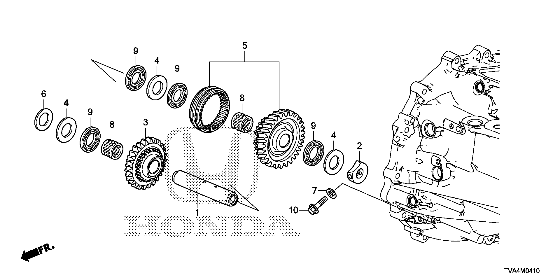 Diagram REVERSE GEAR SHAFT (1.5L) for your 1996 Honda Accord Coupe   