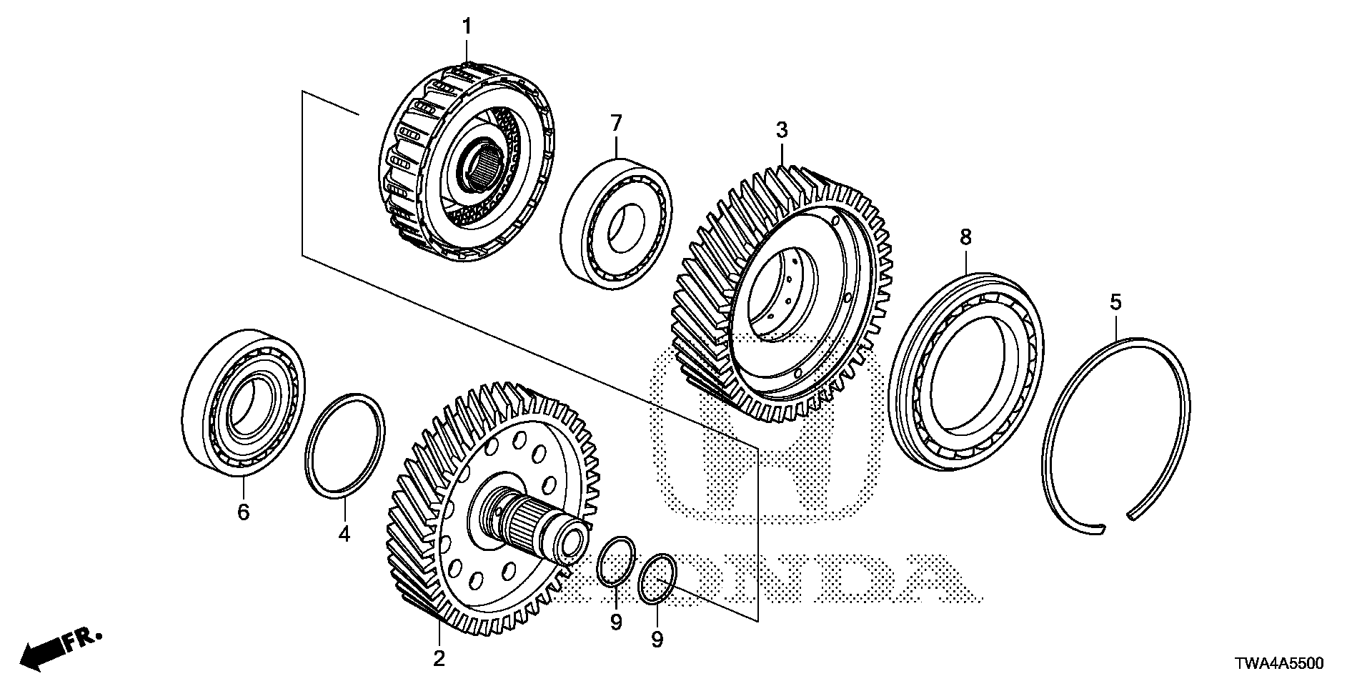 Full size assembly image of INPUT SHAFT@OVER DRIVE CLUTCH (1/1)