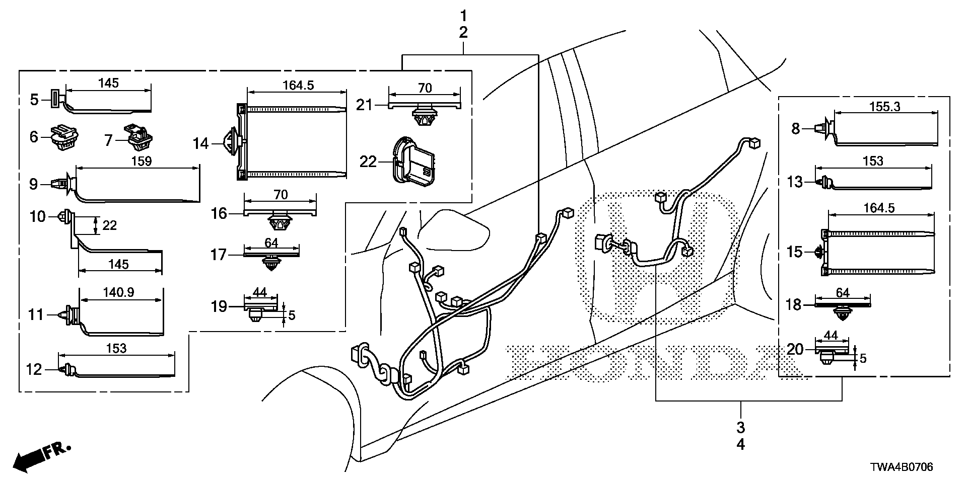 Diagram WIRE HARNESS (7) for your Honda Accord  