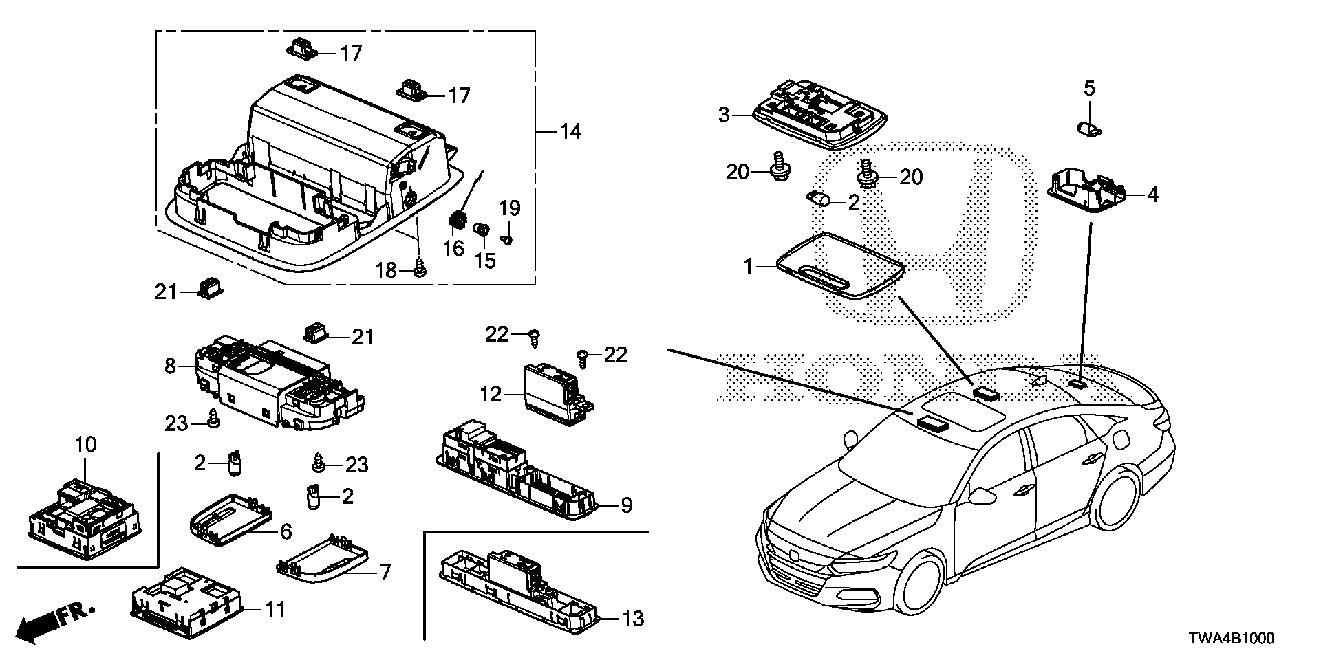 Diagram INTERIOR LIGHT for your Honda Accord  