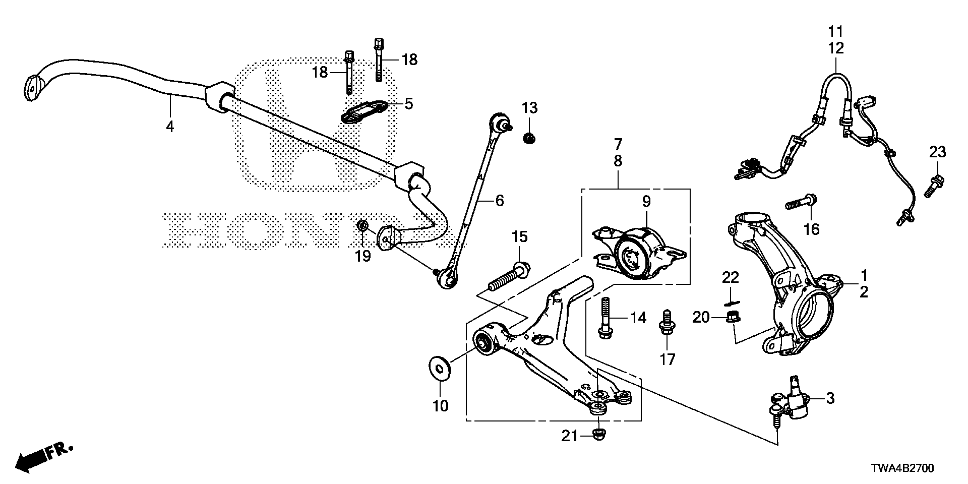 Full size assembly image of FRONT KNUCKLE (1/1)