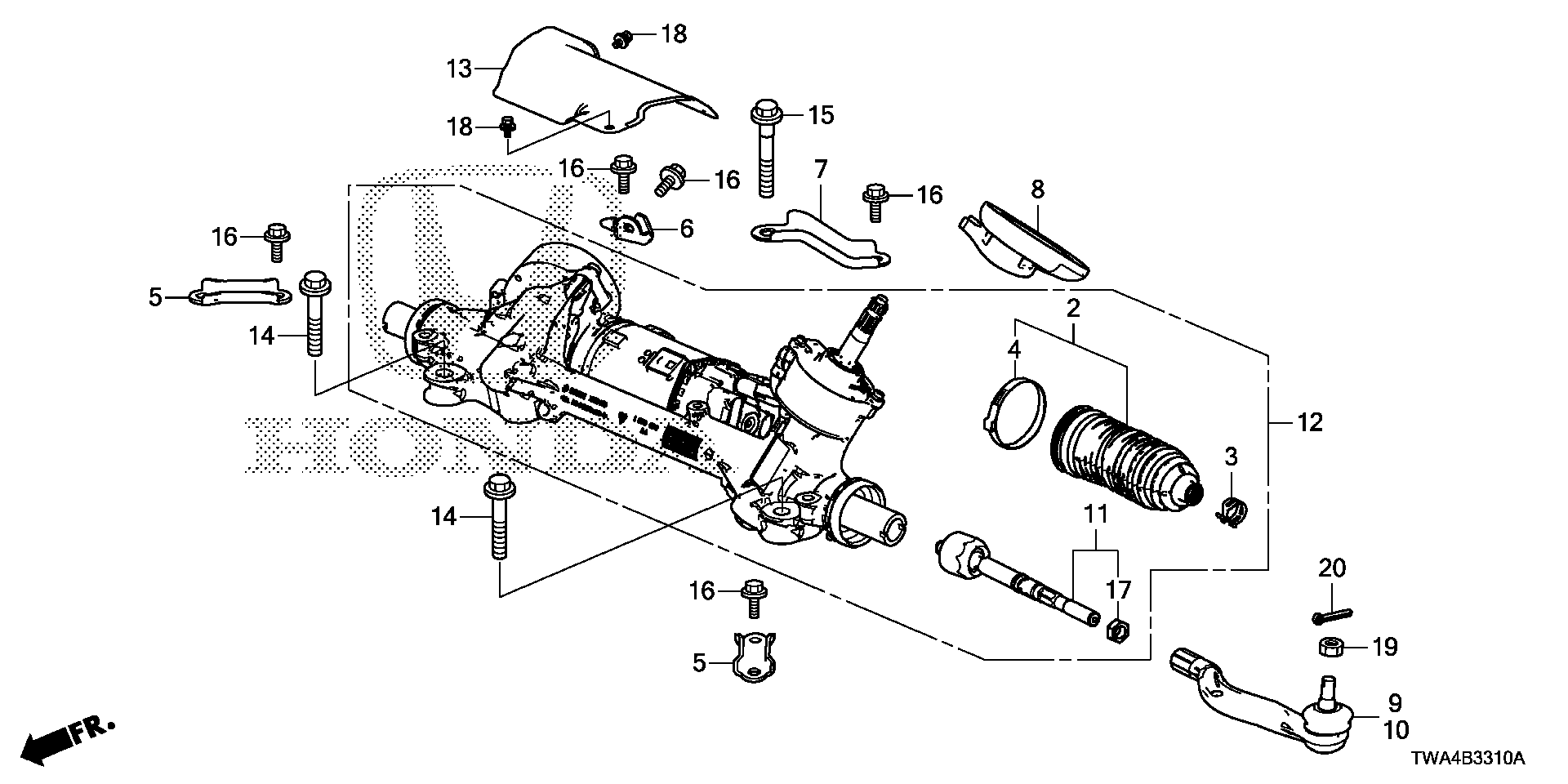 Full size assembly image of P.S. GEAR BOX (EPS) (1/1)