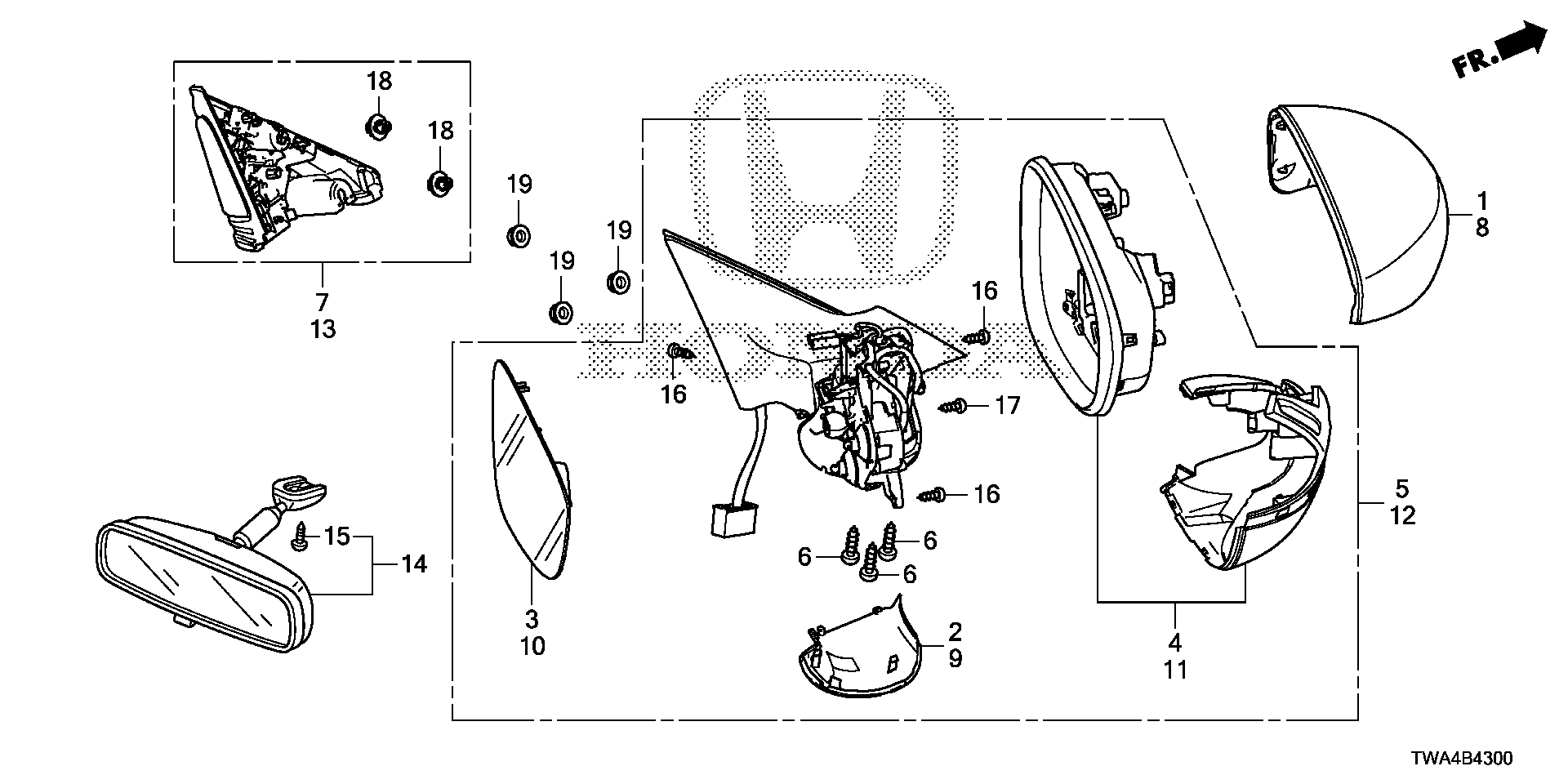 Full size assembly image of MIRROR (1) (1/1)