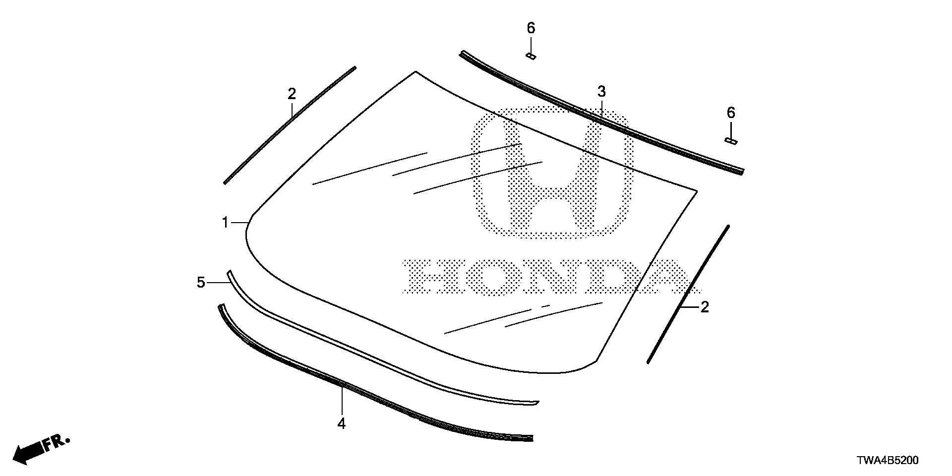 Full size assembly image of FRONT WINDSHIELD (1/1)