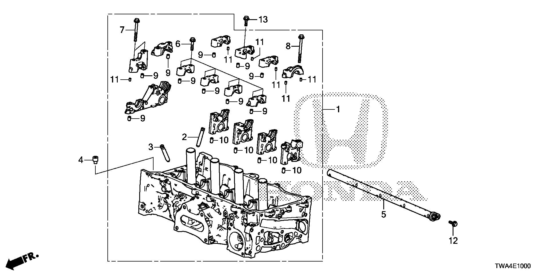 Diagram CYLINDER HEAD for your 1999 Honda Odyssey   