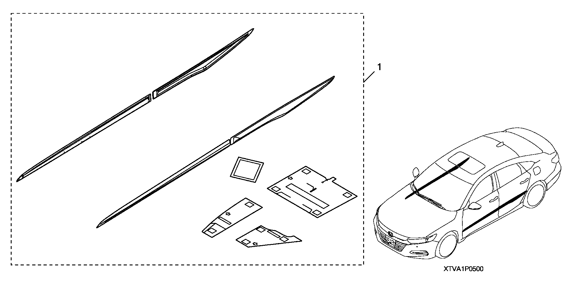 Full size assembly image of BODY SIDE MOLDING (1/1)