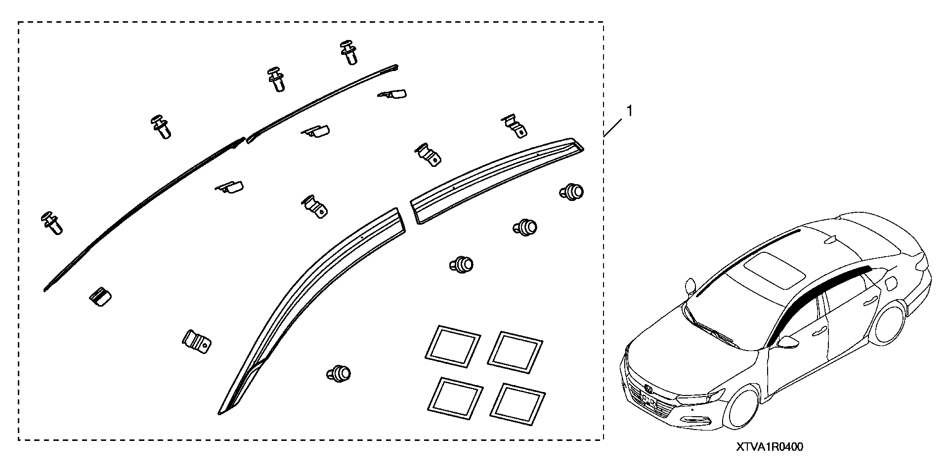 Full size assembly image of DOOR VISOR (1/1)