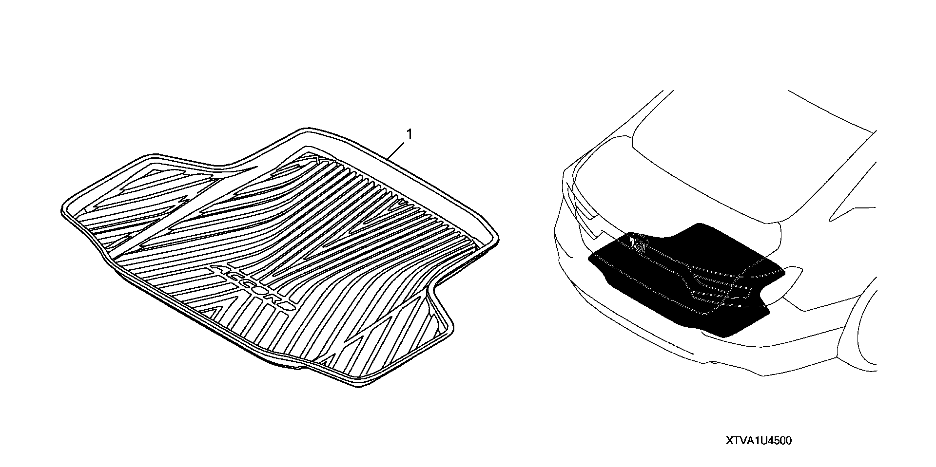Full size assembly image of TRUNK TRAY (1/1)