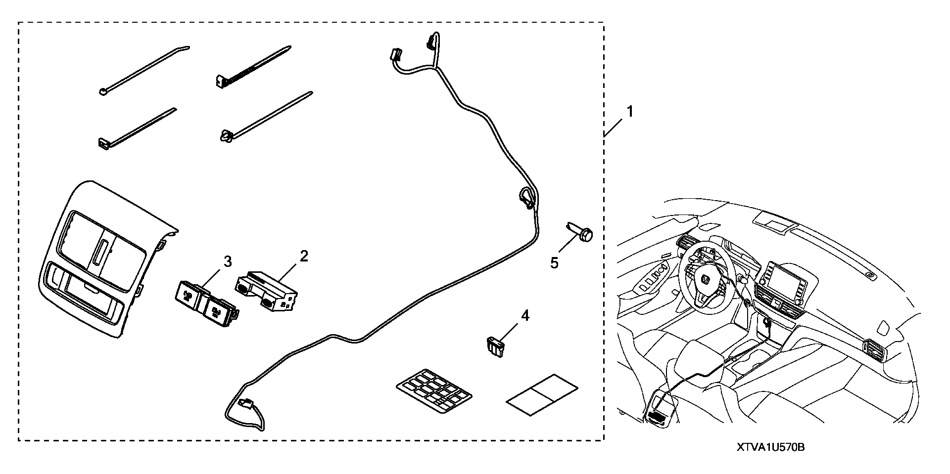 Full size assembly image of USB CHARGER KIT (KA&VENT) (1/1)