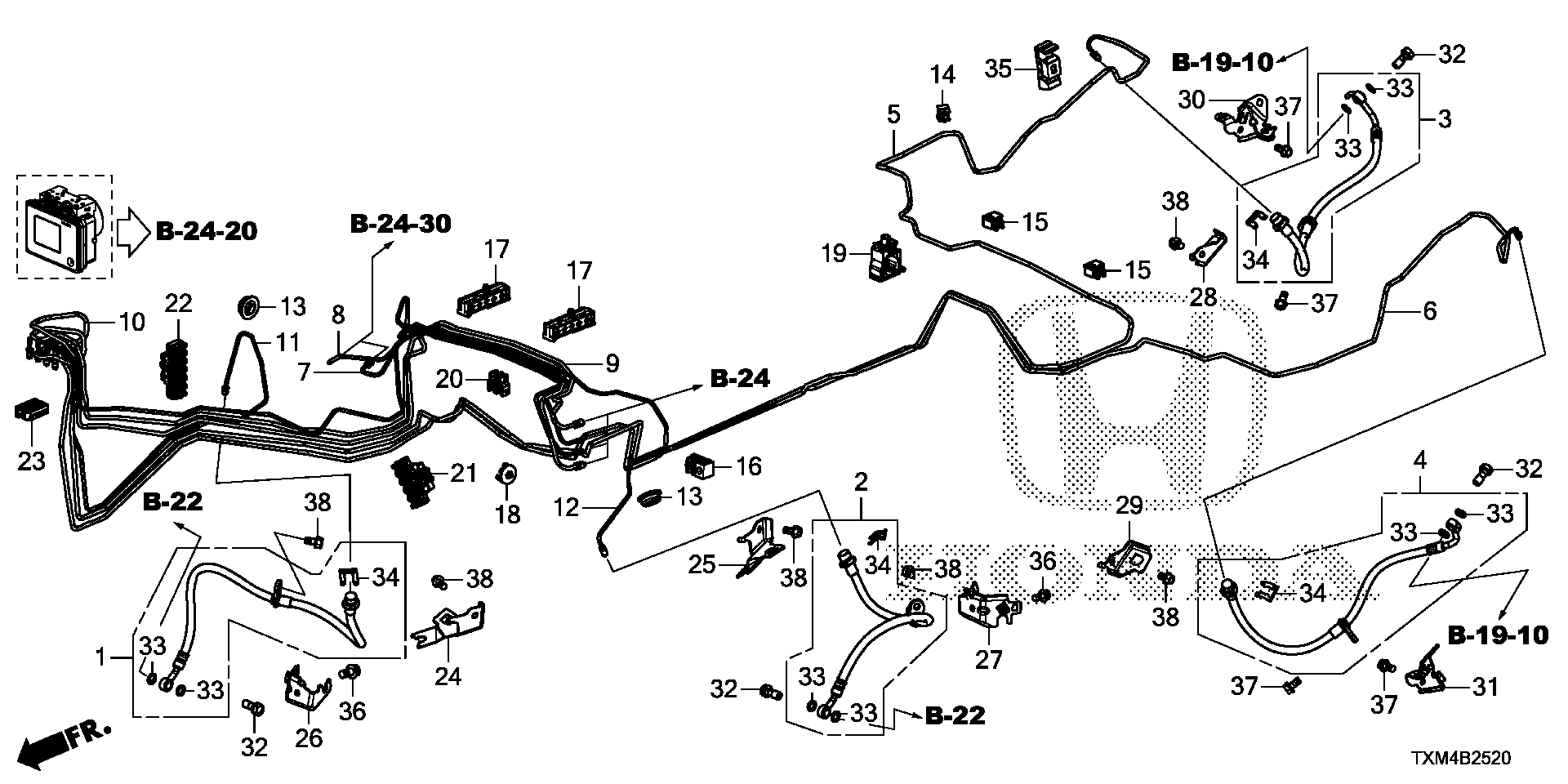 Diagram BRAKE LINES (VSA) for your 1992 Honda Civic Hatchback   