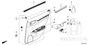 Image of LINING, R. RR. DOOR ASSY. (LOWER) *YR449L* (LEA)(CASHMERE IVORY). image for your Honda Civic Liftback  