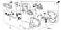 Image of MIRROR SUB-ASSY., R. (SR1400) (HEATED) image for your 1976 Honda Civic Hatchback   