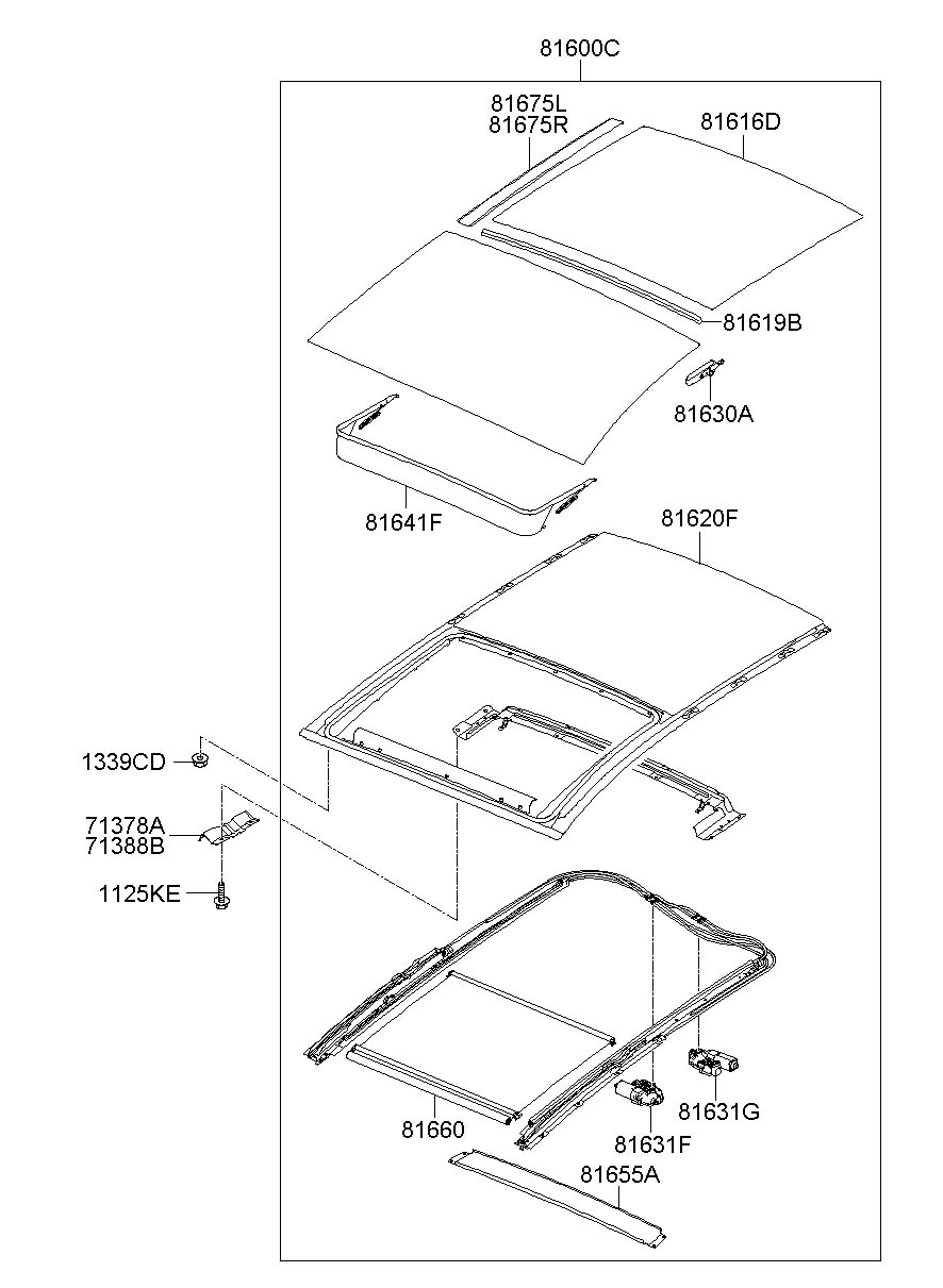 Full size assembly image of SUNROOF (1/1)