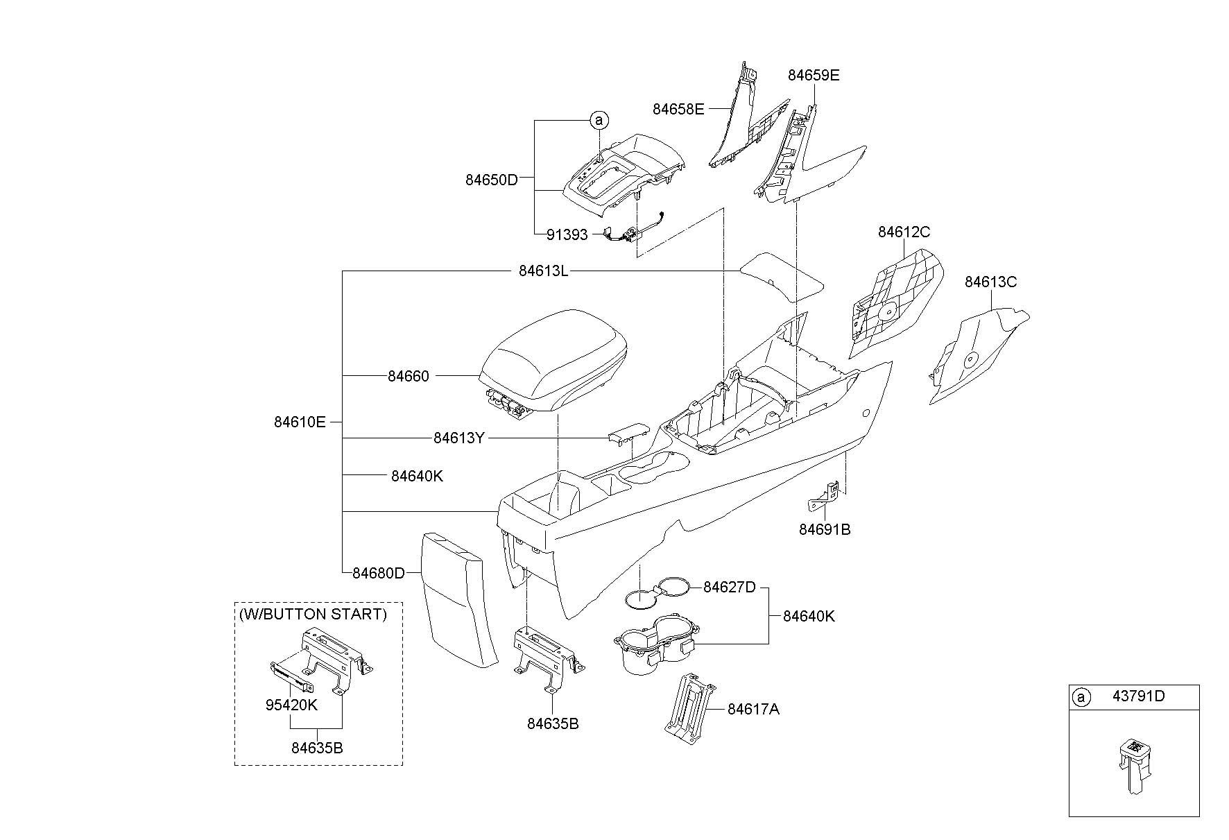 Full size assembly image of CENTER CONSOLE (1/3)