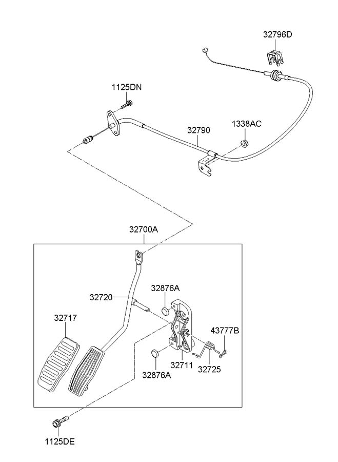 Full size assembly image of PEDAL hyundai_stage.dbo.assemblies & COMPONENTS (1/3)