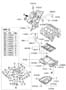 Diagram BELT COVER & OIL PAN (3300 CC - LAMBDA) for your 2003 Hyundai Accent