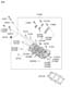 Diagram CYLINDER HEAD (2700 CC - MU) for your 2020 Hyundai Palisade SE 3.8L Lambda II  AWD