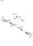 Image of Inner CV Joint. Joint Kit - Axle Differential Side. (Right, Front) image for your Hyundai
