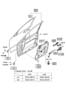 Diagram FRONT DOOR MOULDING & TRIM for your Hyundai Santa Fe