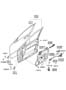 Diagram FRONT DOOR MOULDING & TRIM for your Hyundai Santa Fe