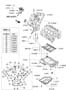 Diagram BELT COVER & OIL PAN (3500 CC - LAMBDA 2) for your 2011 Hyundai