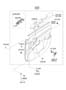 Diagram FRONT DOOR MOULDING & TRIM for your Hyundai Santa Fe