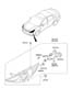 Diagram HEADLAMP for your 2015 Hyundai Santa Fe