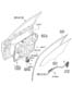 Diagram FRONT DOOR WINDOW REGULATOR & GLASS for your 2008 Hyundai Sonata