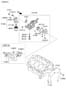Diagram FRONT CASE ASSEMBLY , OIL COOLER & FILTER for your 2016 Hyundai Accent
