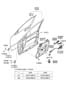 Diagram TRIM-FRONT DOOR for your 2006 Hyundai Santa Fe