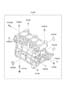 Diagram CYLINDER BLOCK & OIL PAN for your 2005 Hyundai Tucson