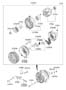 Image of BEARINGS. REAR BEARING. image for your Hyundai