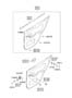 Diagram REAR DOOR MOULDING & TRIM for your 2014 Hyundai VELOSTER RE:FLEX Hatchback