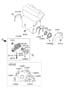 Diagram FRONT CASE ASSEMBLY , OIL COOLER & FILTER for your 2002 Hyundai Accent