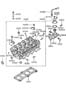 Diagram CYLINDER HEAD for your 2002 Hyundai Accent