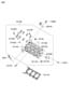 Diagram CYLINDER HEAD & COVER for your 1987 Hyundai