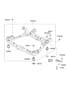 Diagram CROSSMEMBER (FRONT)ONT SUSPENSION for your Hyundai