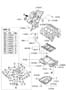 Diagram BELT COVER & OIL PAN (3800 CC - LAMBDA) for your 2013 Hyundai I30