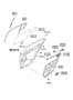 Diagram REAR DOOR WINDOW REGULATOR & GLASS for your 2010 Hyundai