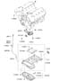 Diagram BELT COVER & OIL PAN (4600 CC - TAU) for your Hyundai