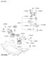 Diagram ENGINE & TRANSAXLE MOUNTING (4600 CC - TAU) for your 2010 Hyundai EQUUS