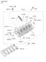 Diagram CYLINDER HEAD (4600 CC - TAU) for your Hyundai