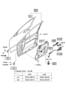 Diagram FRONT DOOR MOULDING & TRIM for your Hyundai Santa Fe