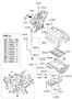 Diagram BELT COVER & OIL PAN (3800 CC - LAMBDA) for your 2013 Hyundai Santa Fe Sport