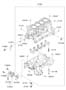 Diagram CYLINDER BLOCK (2000 CC - THETA FR) for your 2005 Hyundai Tucson