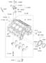 Diagram CYLINDER BLOCK (3800 CC - LAMBDA 2) for your 2014 Hyundai Elantra Coupe